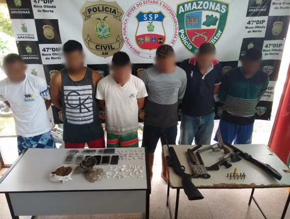 Polícias Civil e Militar prendem seis pessoas e apreendem armas