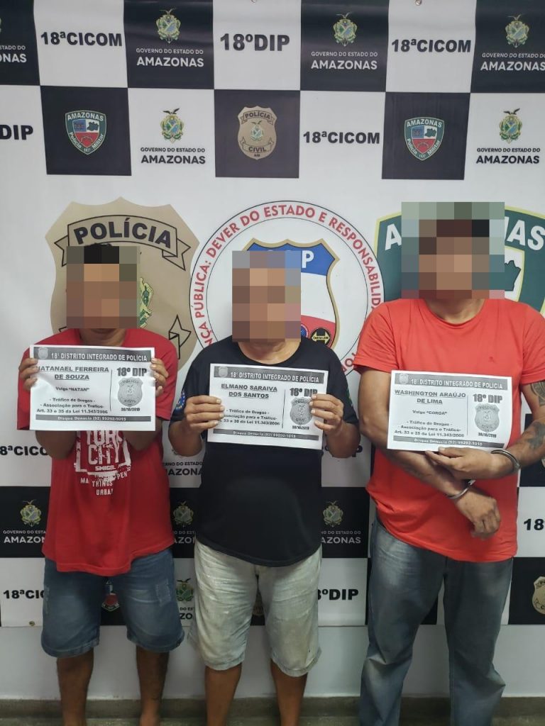 PC prende trio por tráfico de drogas no bairro Cidade de Deus SSP