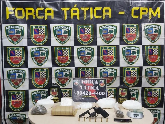 Força Tática prende homem drogas e arma de fogo SSP