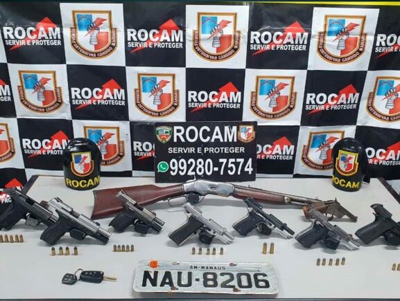 Polícia Militar apreende arsenal e registra 37 prisões em Manaus SSP