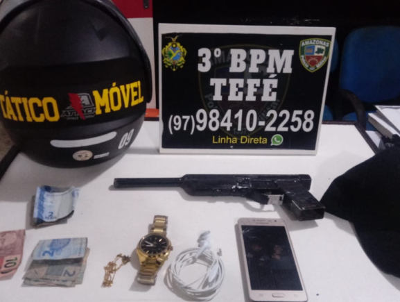 Em Tefé PM prende homem arma de fogo caseira SSP