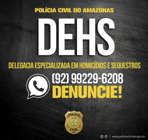 Imagem da notícia - Polícia Civil disponibiliza número do disque-denúncia da DEHS para recebimento de delações