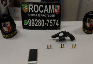 Imagem da notícia - Policiais da Rocam apreendem adolescente por porte ilegal de arma de fogo