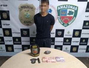 Imagem da notícia - Polícia Militar detém homem suspeito de tráfico no Coroado