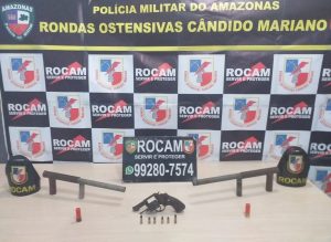 Imagem da notícia - Por meio da Rocam, PM detém três suspeitos com armas de fogo