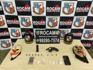 Imagem da notícia - Rocam detêm homem com arma de fogo e por tráfico de drogas