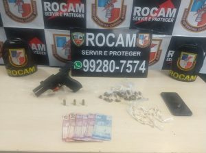 Imagem da notícia - Rocam detém homem com arma de fogo e drogas no Dom Pedro I