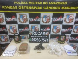 Imagem da notícia - Rocam detém homem com pistola e drogas na zona oeste