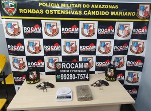 Imagem da notícia - Rocam detêm dois homens em posse de armas e entorpecentes