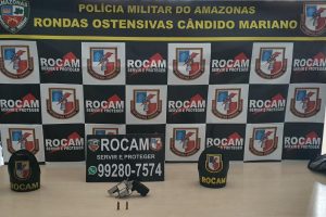 Imagem da notícia - Policiais da Rocam detêm homem por porte ilegal de arma de fogo