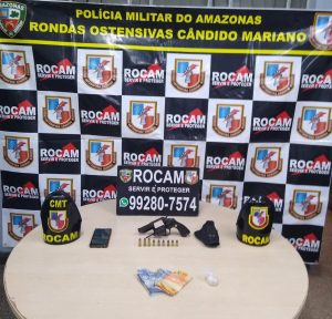 Imagem da notícia - Polícia Militar detém homem com drogas, dinheiro e arma de fogo ilegal