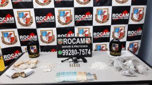 Imagem da notícia - Rocam detém homem por porte ilegal de arma de fogo e drogas