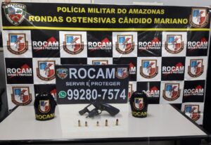 Imagem da notícia - Rocam prende homem por porte ilegal de arma de fogo no bairro Compensa