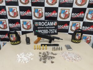 Imagem da notícia - Rocam detém homem por porte ilegal de arma de fogo e ligação com o tráfico de drogas