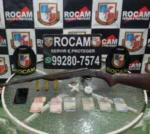 Imagem da notícia - PM prende homem com drogas e arma de fogo em Novo Aripuanã