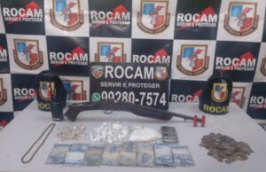 Imagem da notícia - PM prende homem por tráfico de drogas e porte ilegal de arma de fogo