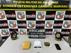 Imagem da notícia - Rocam apreende adolescente e prende homem por tráfico de drogas