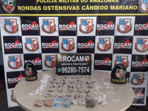 Imagem da notícia - Rocam prende dois homens e apreende arma de fogo e drogas em Manaus