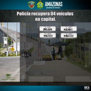 Imagem da notícia - PMAM recupera quatro veículos, em ações na capital