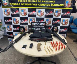 Imagem da notícia - PMAM detém nove pessoas e apreende armas e munições de grosso calibre