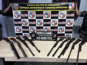 Imagem da notícia - PMAM apreende 121 armas de fogo e prende mais de 360 pessoas em flagrante no mês de junho