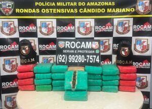 Imagem da notícia -  Polícia Militar do Amazonas apreende 30 tabletes de maconha na zona leste de Manaus