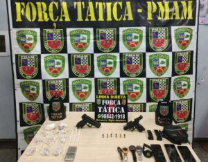 Imagem da notícia - Em ações na capital, Polícia Militar do Amazonas prende três homens e apreende armas de fogo e entorpecentes