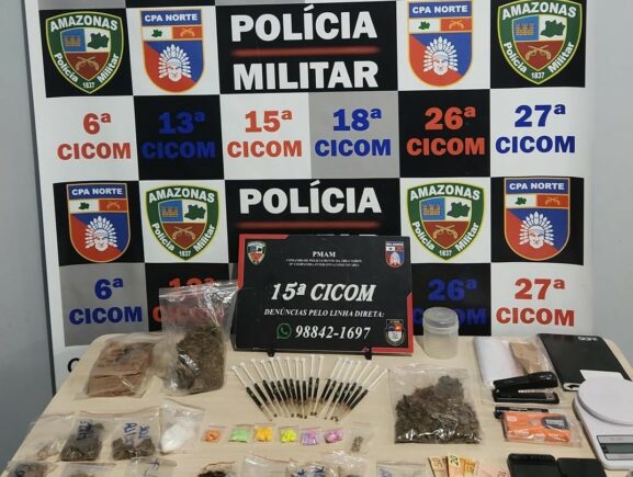 Polícia Militar do Amazonas prende seis homens e apreende adolescente por envolvimento com tráfico de drogas